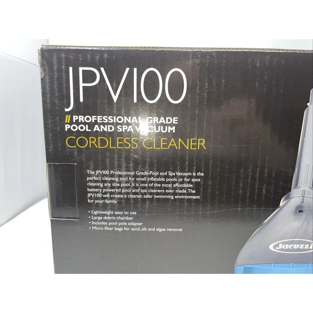 Jacuzzi JPV100 Professional Grade Pool and Spa Vacuum Cordless Cleaner NIB